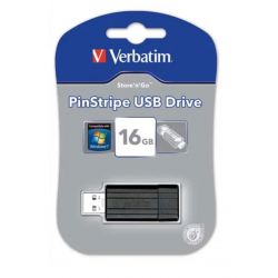 VERBATIM Clé USB 2.0 Store 'n' Go PinStripe 16Go Noir