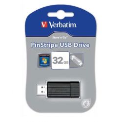 VERBATIM Clé USB 2.0 Store 'n' Go PinStripe 32Go Noir