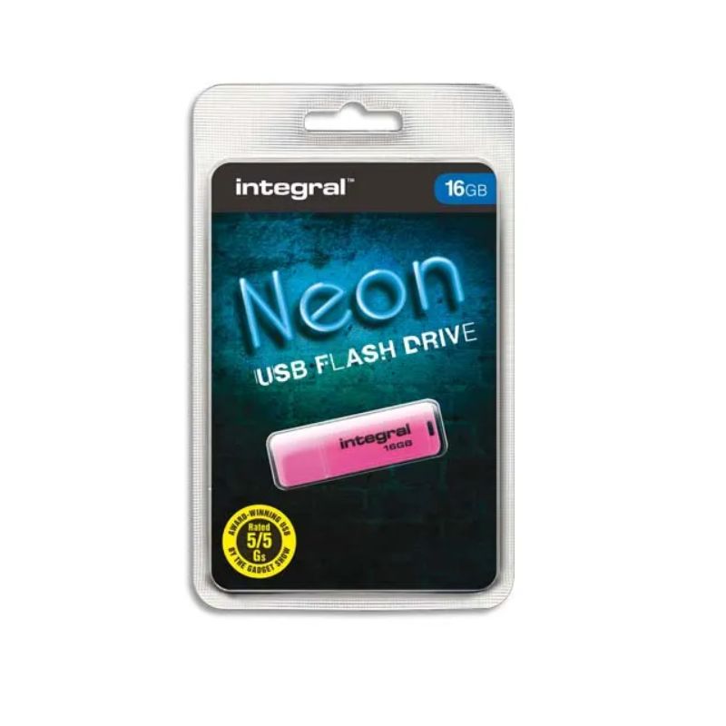 INTEGRAL Clé USB 2.0 NEON 16Go Rose