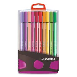 STABILO Etui plastique refermable ColorParade lilas 20 feutres Pointe moyenne