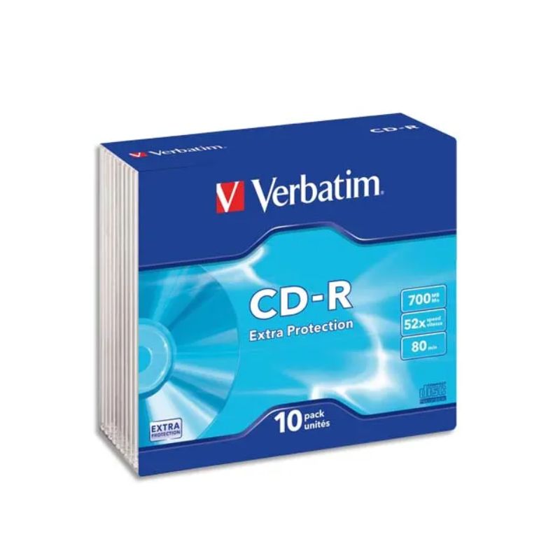 VERBATIM p/10 cdr 700 mb, 52x slim