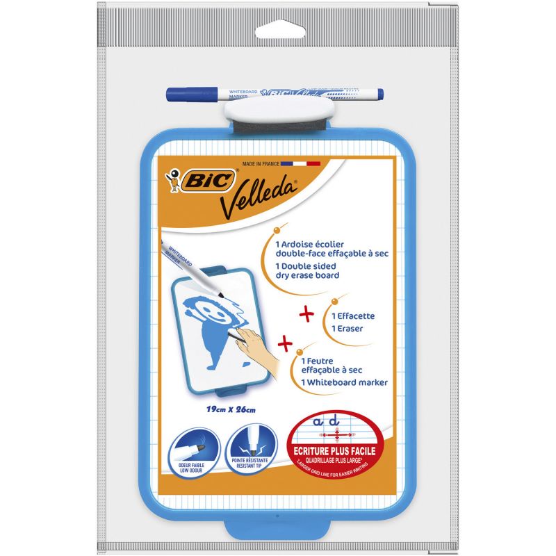 BIC Ardoise VELLEDA 19x26cm + 1 feutre bleu