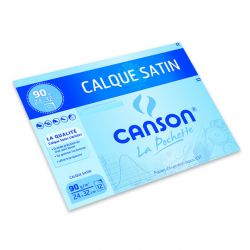 CANSON Pochette de 12 feuilles papier calque satin 90g A4