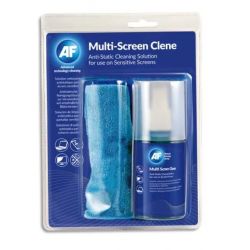 AF Spray nettoyant 200ml écrans sans alcool/non-abrasif+1 large chiff microfibre antistatiq