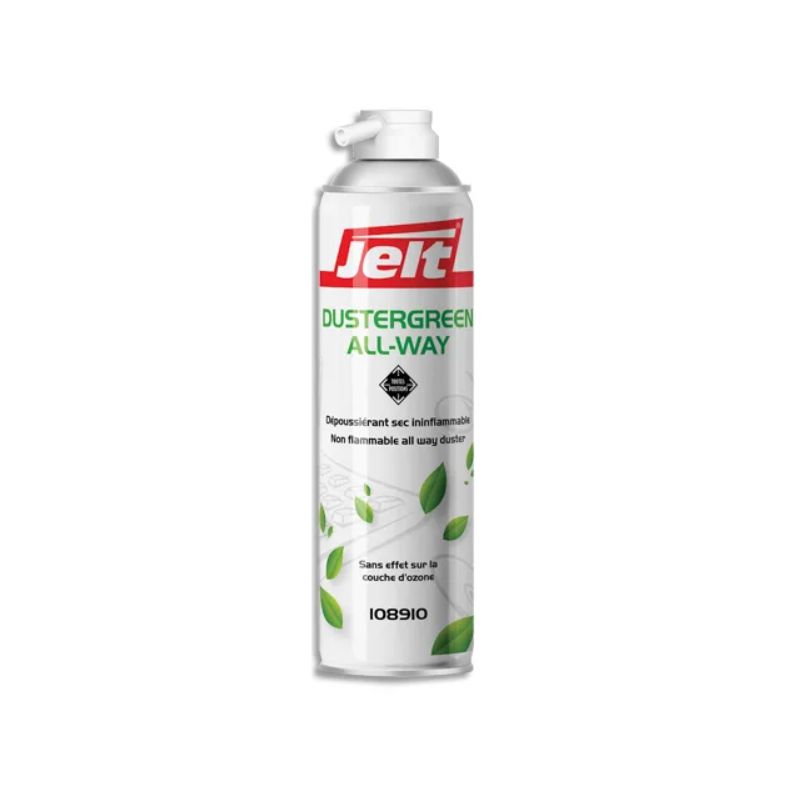 JELT Aérosol dépoussiérant DUSTERGREEN toutes positions gaz1234ze HFO sans HFC 650ml