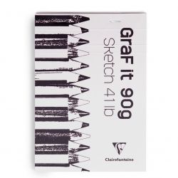 CLAIREFONTAINE Bloc de croquis Graf It format A5 80 pages microperforées 90g