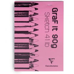 CLAIREFONTAINE Bloc de croquis Graf It format A4 80 pages microperforées 90g