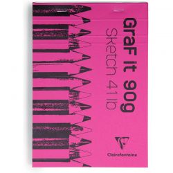 CLAIREFONTAINE Bloc de croquis Graf It format A3 80 pages microperforées 90g