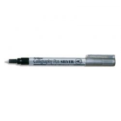 ARTLINE Stylo calligraphie pointe fibre biseautée 2,5mm Argent