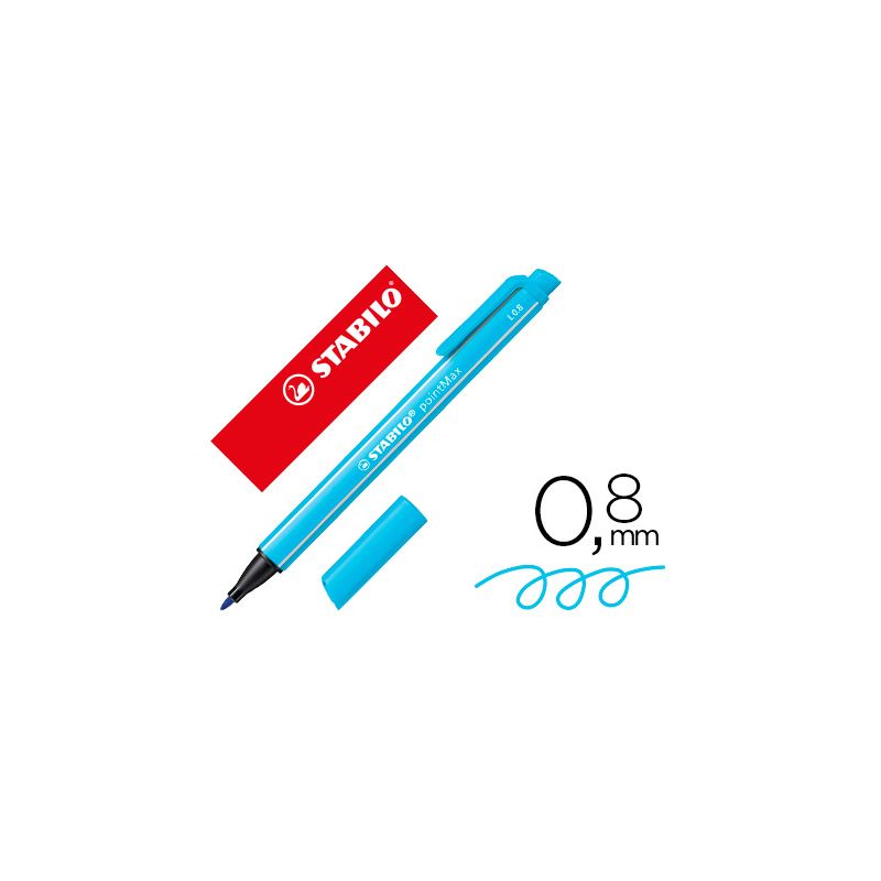 	 STABILO Stylo-feutre stabilo pointmax pointe moyenne en nylon tracé 0,8mm ultra robuste coloris bleu azur
