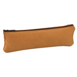 OXFORD Trousse fourre-tout plate en cuir naturel