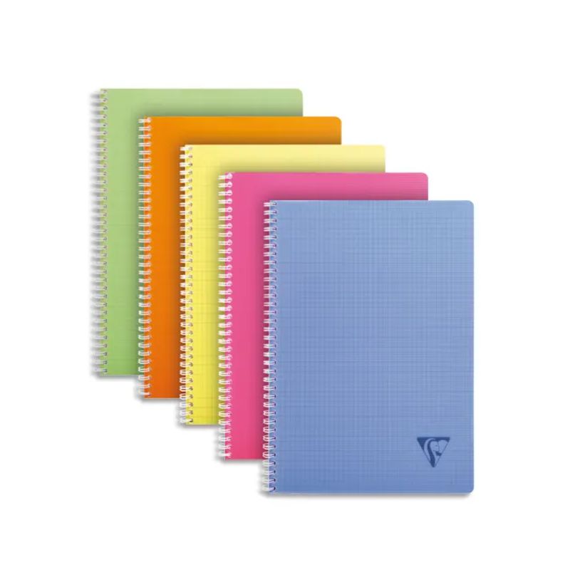 CLAIREFONTAINE LINICOLOR cahier spirale couverture polypro 100 pages