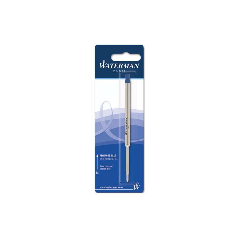 WATERMAN Blister 1 recharge bille moyenne coloris Bleu