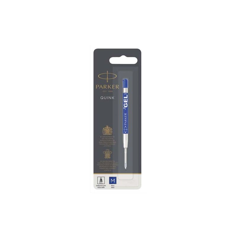 PARKER Recharge pour bille encre gel pointe moyenne QUINKFLOW encre Bleue
