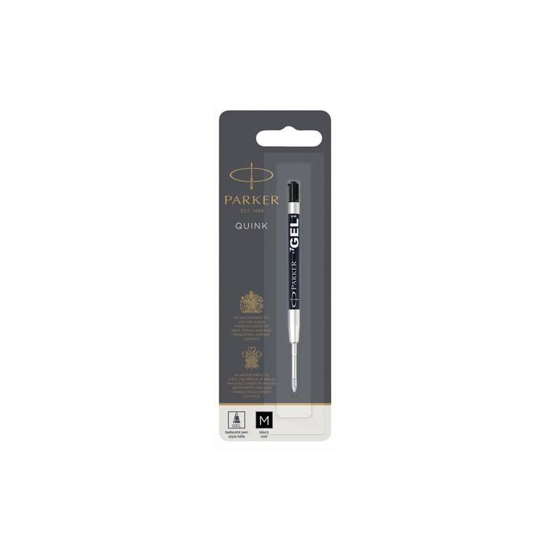 PARKER Recharge pour bille encre gel pointe moyenne QUINKFLOW encre Noire