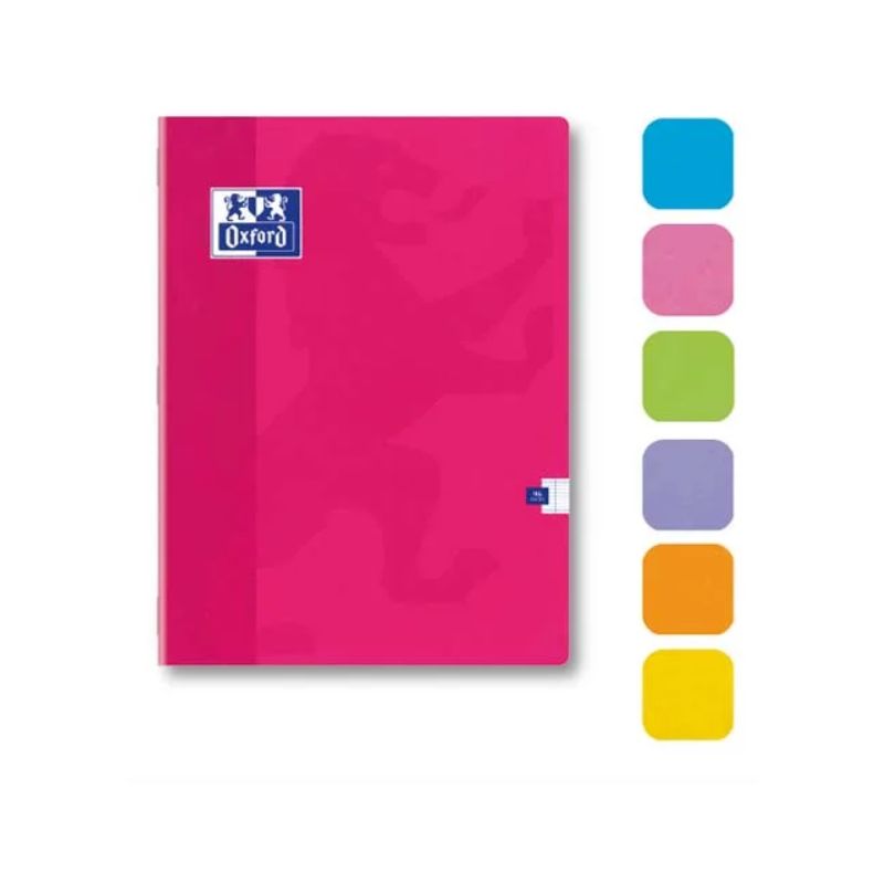 Couverture en carte épaisse et pelliculée lavable. Coloris assortis. Réglure grands carreaux Séyès de 2 couleurs : ligne princip