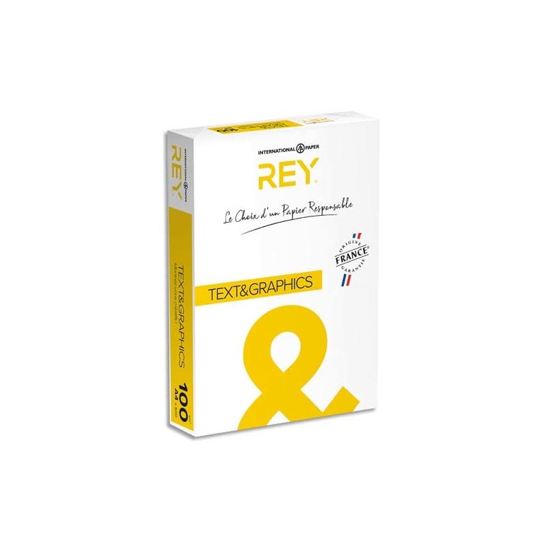 REY Ramette 500 feuilles papier TEXT & GRAPHICS A4 100g Satiné