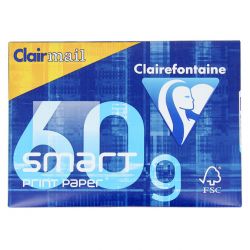 CLAIREFONTAINE Ramette de 500 feuilles papier Blanc SMART CLAIRALFA 60 grammes format A4