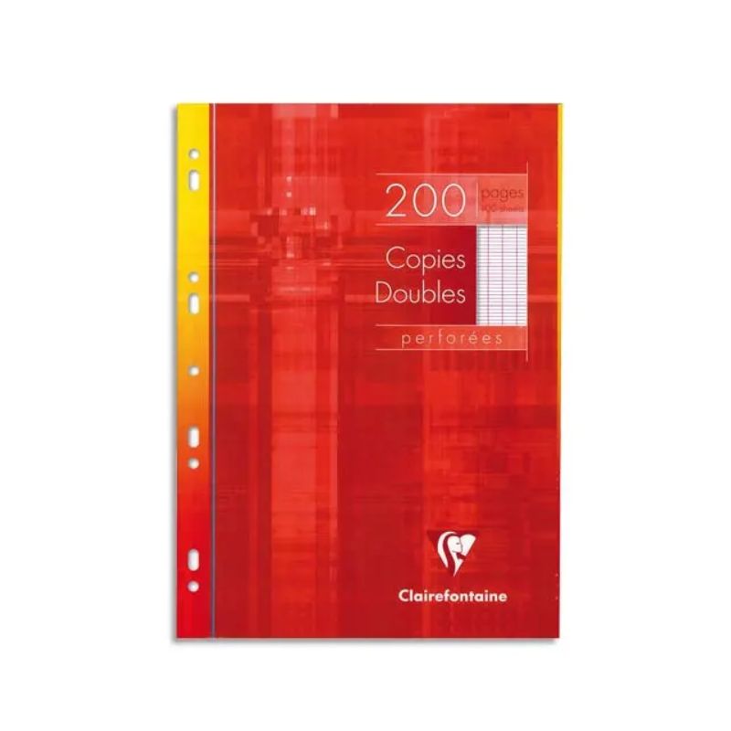 CLAIREFONTAINE Copies doubles perforées Blanche 21x29,7cm