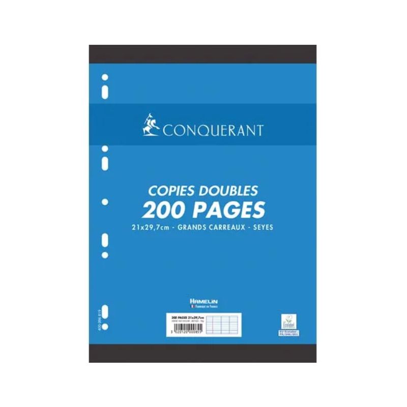 CONQUERANT C7 Copies doubles 21x29,7cm 200 pages
