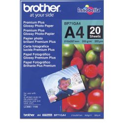 BROTHER pack de 20 feuilles de papier photo A4 260g
