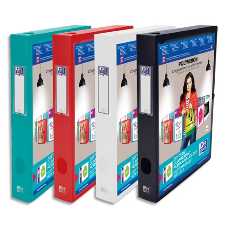 OXFORD Boîte de classement personnalisable POLYVISION 24x32cm Dos 4cm