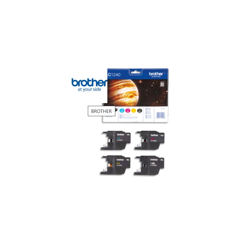 BROTHER Value Pack Jet d'encre 4 couleurs LC1240VALBP