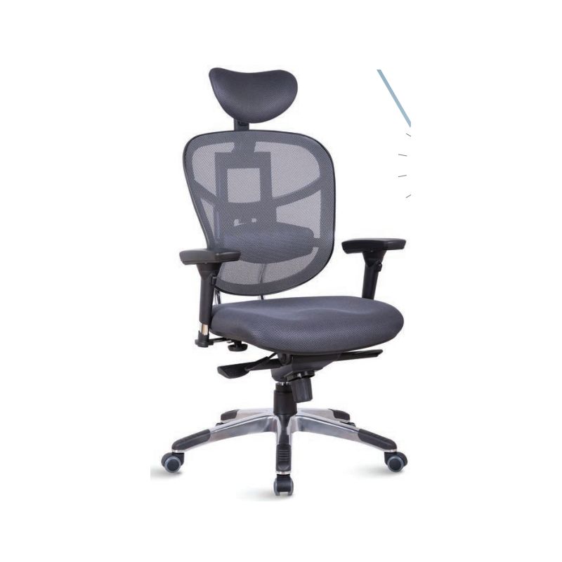 FAUTEUIL SYNCHRONE EN MAILLE ET TISSU TECKNET NOIR