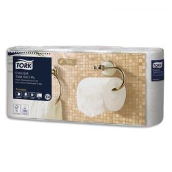 Colis de 56 rouleaux de Papier toilette Traditionnal 3 plis blancs 155 feuilles Ecolabel