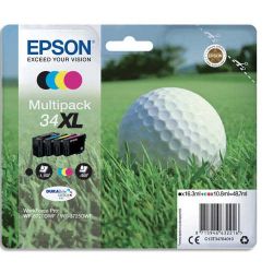 EPSON Cartouche multipack balle de golf Jet d'encre durabrite ultra noir/Cyan/Magenta/jaune XL