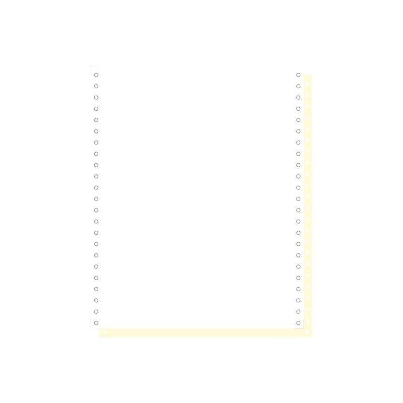 EXACOMPTA Boîte 1000 feuilles listing 70g autocopiantes blanc/jaune 240x11 2plis bande Caroll détachable