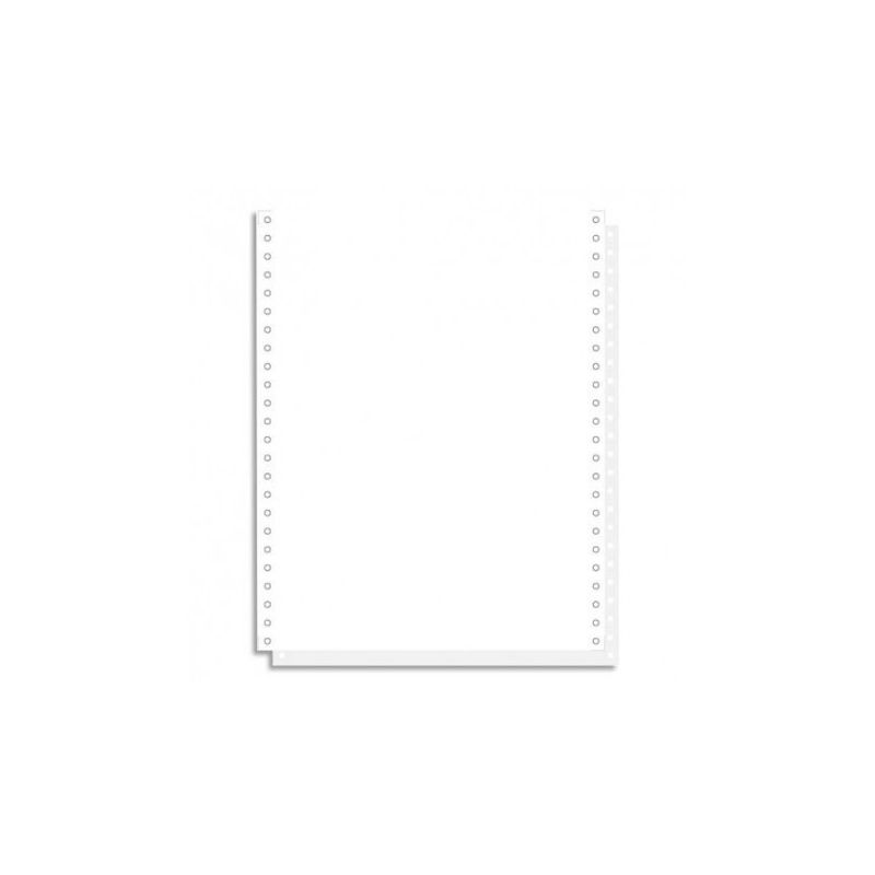 EXACOMPTA Boîte 2000 feuilles listing 80g qualité courrier blanc 240x12 1 pli bande Caroll détachable
