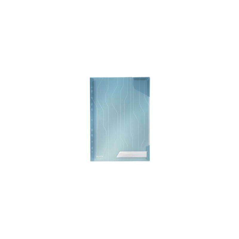 LEITZ Sachet de 5 pochettes Combifile (pochette/chemise) A4 polypropylène 20/100eme grainé. Coloris bleu