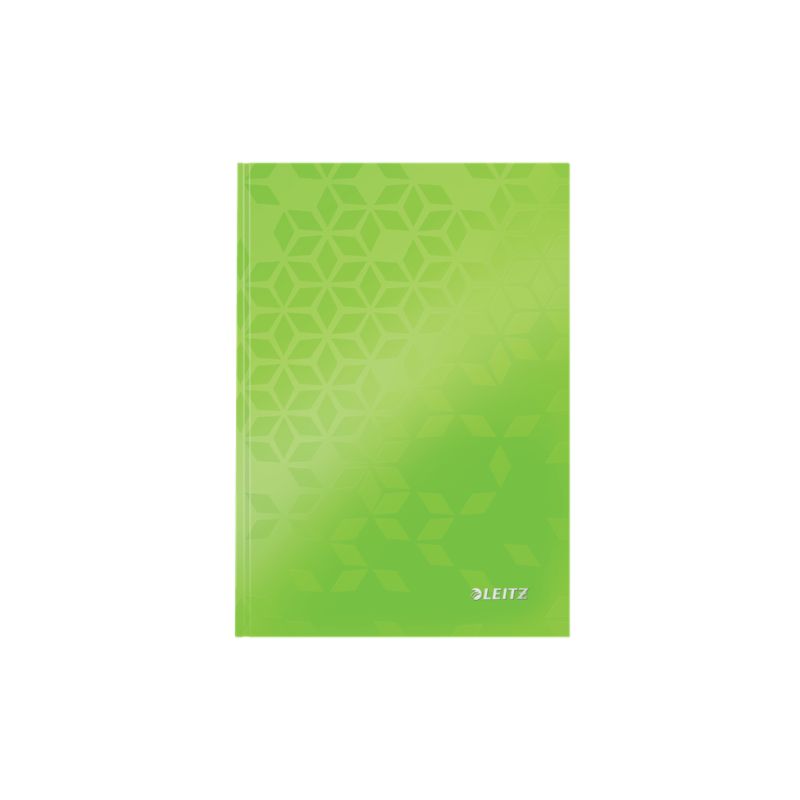 LEITZ Cahier WOW 14,8x21cm, 160 pages lignées. Couverture rigide. Coloris Vert
