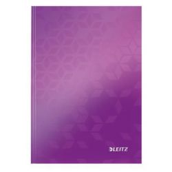 LEITZ Cahier WOW 14,8x21cm, 160 pages lignées. Couverture rigide. Coloris Violet