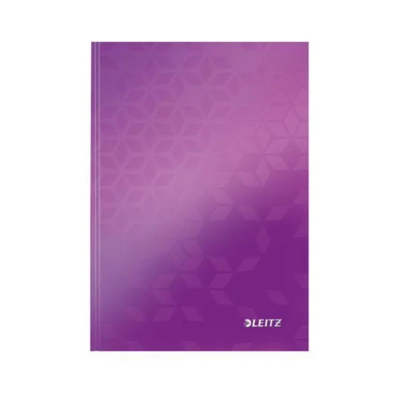LEITZ Cahier WOW 14,8x21cm, 160 pages lignées. Couverture rigide. Coloris Violet