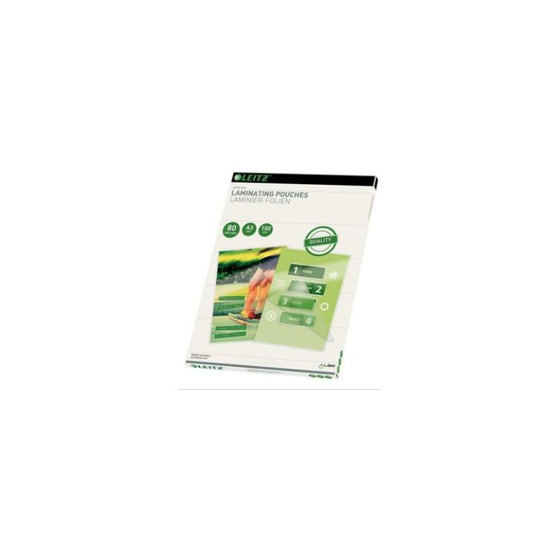 LEITZ Paquet de 100 Pochettes Leitz iLAM pour plastification à chaud, A3, 2 x 80 microns 33819