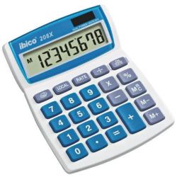 IBICO Blister calculatrice de bureau 208X Écran LCD à 8 chiffres, écran à inclinaison réglable IB410147