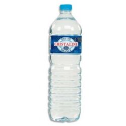 CRISTALINE Bouteille plastique d'eau d'1,5 litre