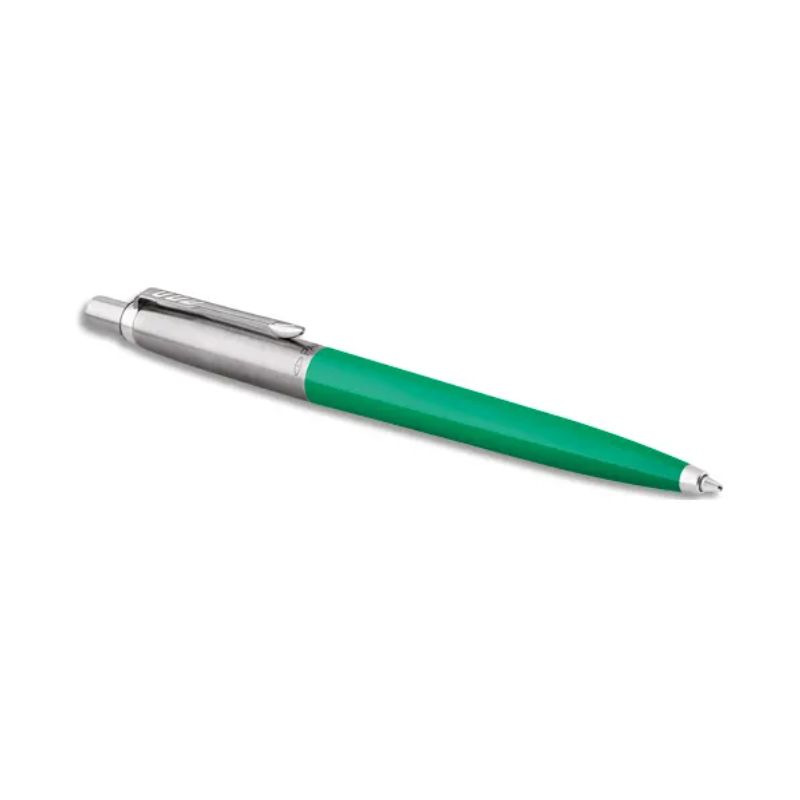 PARKER Stylo bille rétractable Jotter Original. Corps en plastique Vert. Point moyenne. Rechargeable