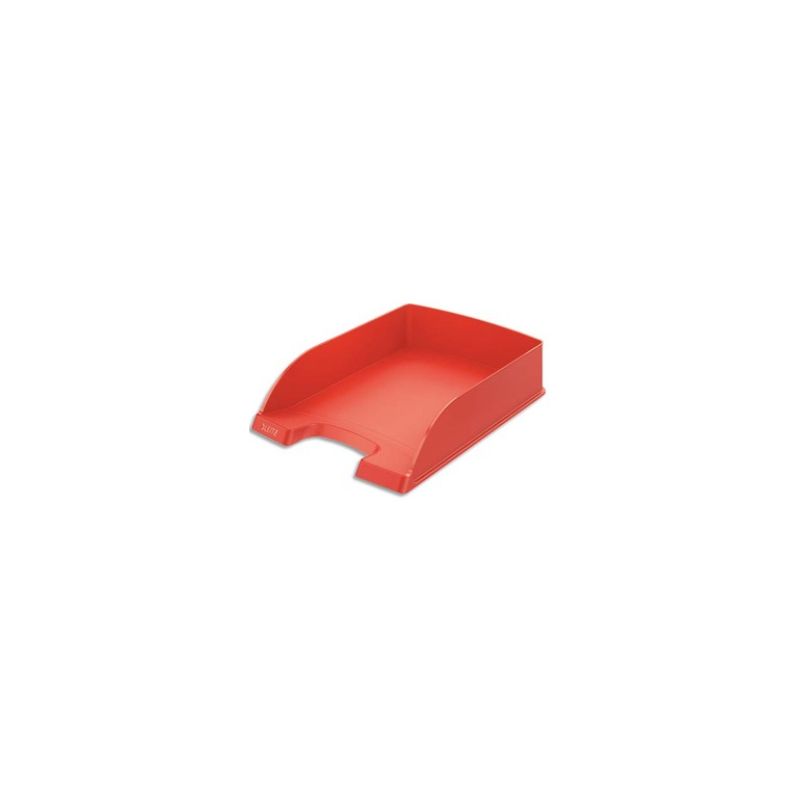 LEITZ Corbeille à courrier Leitz Plus standard - Rouge clair - Dim L25,5 x H7 x P36 cm