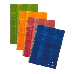 CLAIREFONTAINE Cahier spirale format A4 360 pages seyès coloris aléatoire