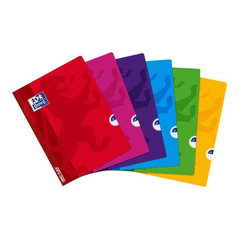 OXFORD Cahier OPEN FLEX 48 pages grand format 24 x 32 cm grands carreaux Séyès