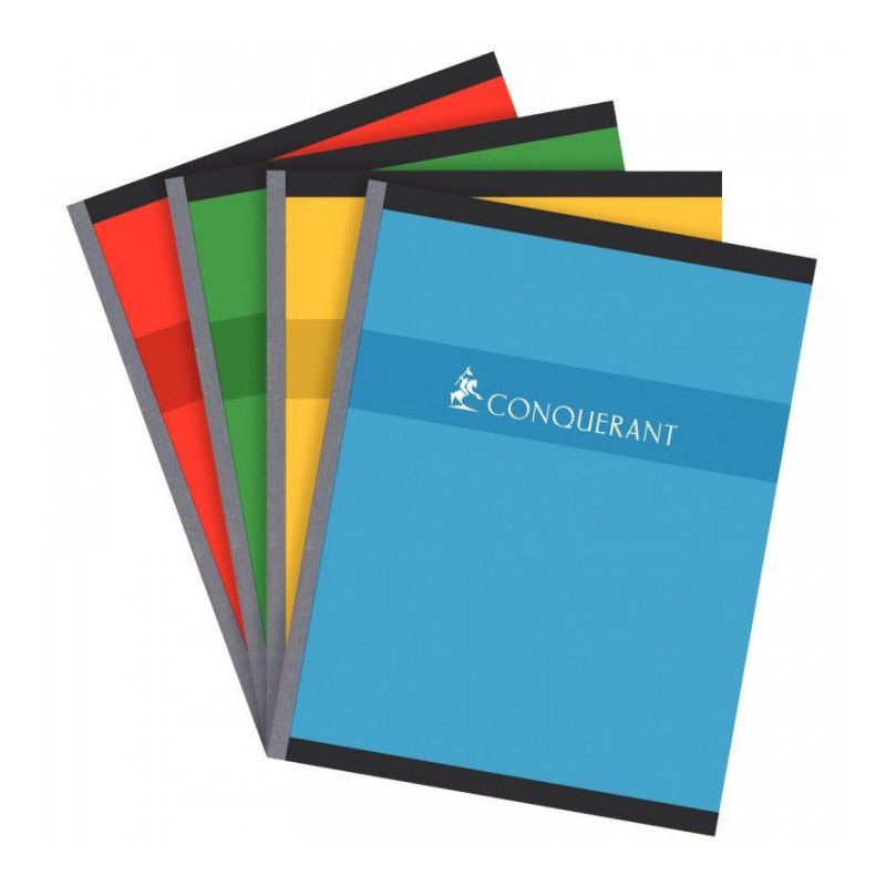 CONQUERANT Cahier format 17 x 22cm 192 pages 70g grands carreaux Séyès