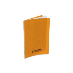 CONQUERANT Cahier piqûre 24x32cm 48 pages 90g grands carreaux Séyès coloris orange