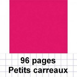 CONQUERANT Cahier piqûre 24x32cm 96 pages 90g petits carreaux coloris rose
