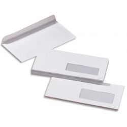 PERGAMY Boîte de 500 enveloppes Blanches 80g C5 162x229 mm fenêtre 45x100 mm auto-adhésives