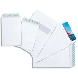 GPV Boîte de 500 pochettes auto-adhésives velin Blanc 90g format 162x229 C5 
