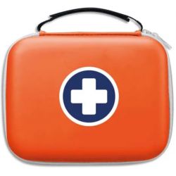  LABORATOIRES ESCULAPE Trousse de secours Orange, 2 compartiments intérieur transparent, pour 10 personnes