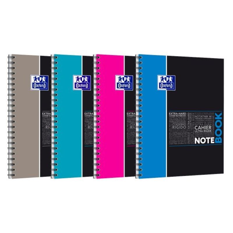 OXFORD Cahier NOTEBOOK spirale 160 pages petit carreaux 23x29,7 avec application SOS NOTES